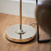 Endon 112570 Highclere Single Floor Bright nickel plate & charcoal fabric 10W LED E27 (Required) - westbasedirect.com
