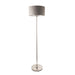 Endon 112570 Highclere Single Floor Bright nickel plate & charcoal fabric 10W LED E27 (Required) - westbasedirect.com