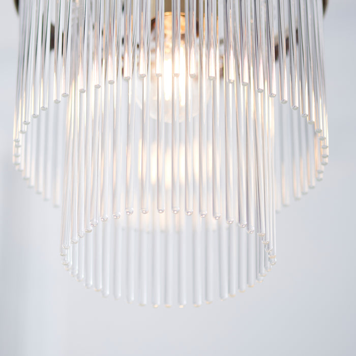Endon 112572 Marietta Pendant Antique brass plate & clear glass 10W LED E27 (Required) - westbasedirect.com