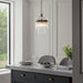 Endon 112572 Marietta Pendant Antique brass plate & clear glass 10W LED E27 (Required) - westbasedirect.com