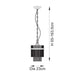 Endon 112572 Marietta Pendant Antique brass plate & clear glass 10W LED E27 (Required) - westbasedirect.com