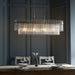 Endon 112573 Marietta 4lt Linear Pendant Antique brass plate & clear glass 4 x 6W LED E14 (Required) - westbasedirect.com