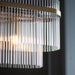 Endon 112573 Marietta 4lt Linear Pendant Antique brass plate & clear glass 4 x 6W LED E14 (Required) - westbasedirect.com