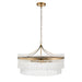 Endon 112574 Marietta Grand 7lt Pendant Antique brass plate & clear glass 7 x 7W LED E14 (Required) - westbasedirect.com
