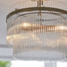Endon 112575 Marietta 3lt Semi Flush Antique brass plate & clear glass 3 x 7W LED E14 (Required) - westbasedirect.com