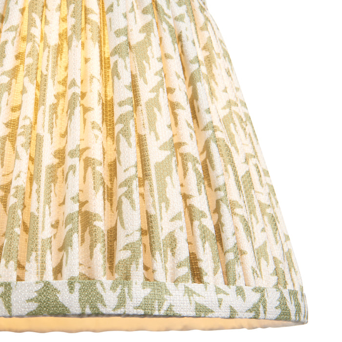 Endon 112912 Leaf 20cm Tapered Shade Herb garden green fabric 7W LED E14 or B22 (Required) - westbasedirect.com