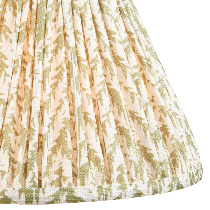 Endon 112913 Leaf 30cm Tapered Shade Herb garden green fabric 10W LED E27 or B22 (Required) - westbasedirect.com