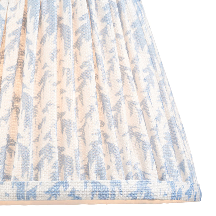 Endon 112915 Leaf 20cm Tapered Shade Shell bay blue fabric 7W LED E14 or B22 (Required) - westbasedirect.com
