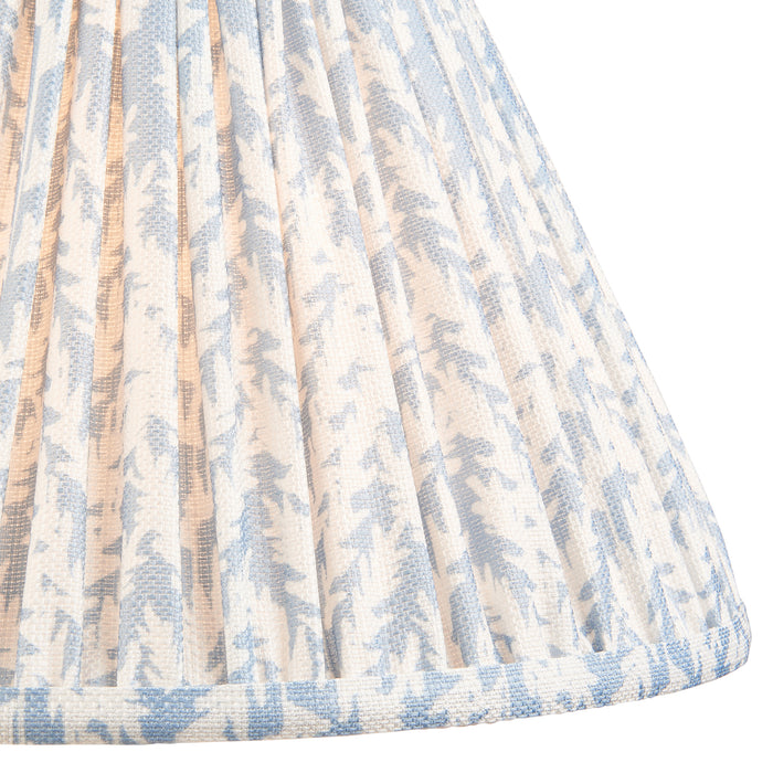 Endon 112917 Leaf 30cm Tapered Shade Shell bay blue fabric 10W LED E27 or B22 (Required) - westbasedirect.com