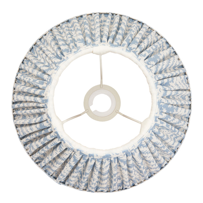 Endon 112917 Leaf 30cm Tapered Shade Shell bay blue fabric 10W LED E27 or B22 (Required) - westbasedirect.com