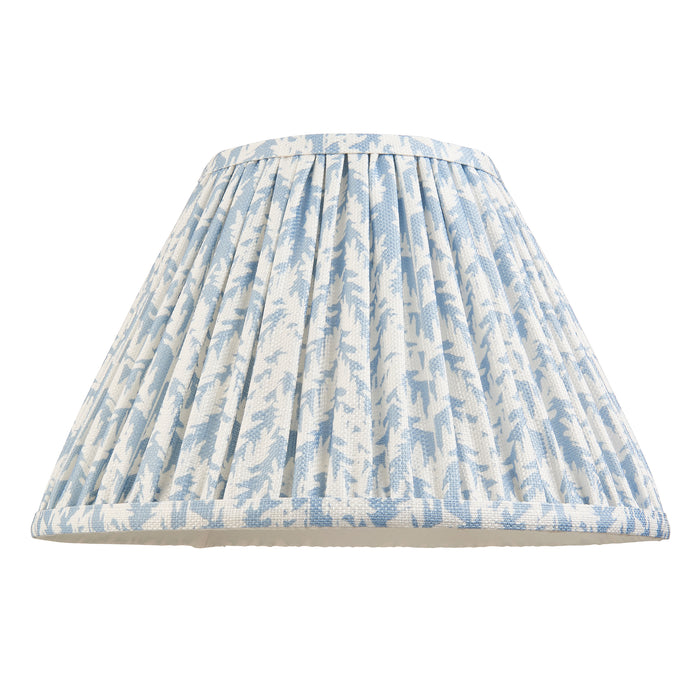 Endon 112917 Leaf 30cm Tapered Shade Shell bay blue fabric 10W LED E27 or B22 (Required) - westbasedirect.com
