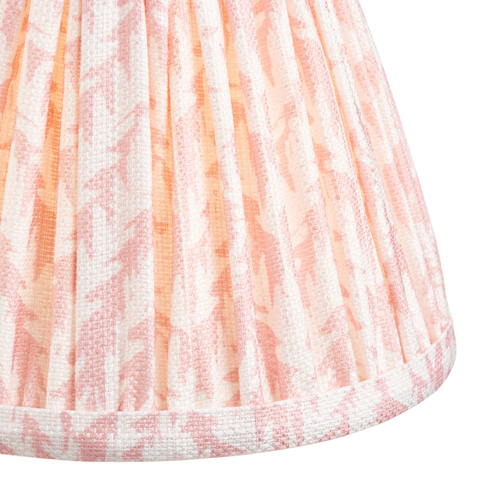 Endon 112918 Leaf 16cm Tapered Shade Peachy keen fabric 7W LED E14 or B22 (Required) - westbasedirect.com