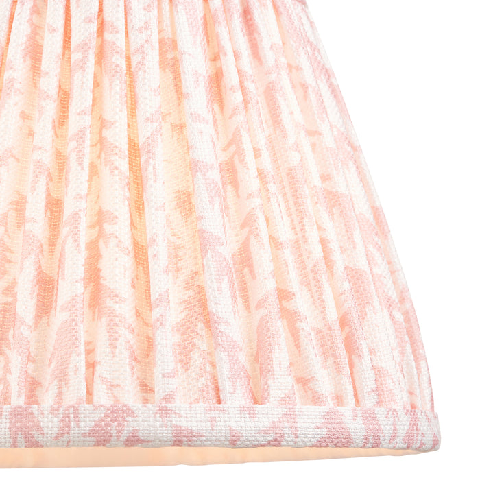 Endon 112919 Leaf 20cm Tapered Shade Peachy keen fabric 7W LED E14 or B22 (Required) - westbasedirect.com