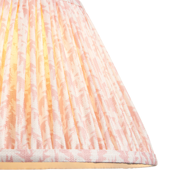 Endon 112920 Leaf 30cm Tapered Shade Peachy keen fabric 10W LED E27 or B22 (Required) - westbasedirect.com