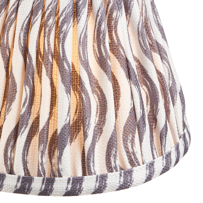 Endon 112924 Ripple 16cm Tapered Shade Pearl grey fabric 7W LED E14 or B22 (Required) - westbasedirect.com