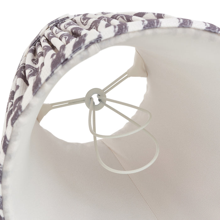 Endon 112924 Ripple 16cm Tapered Shade Pearl grey fabric 7W LED E14 or B22 (Required) - westbasedirect.com