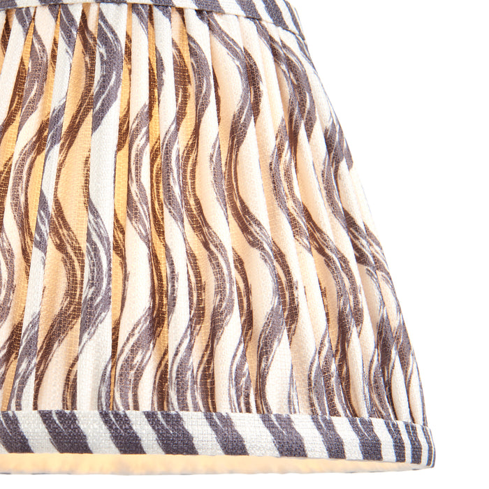 Endon 112925 Ripple 20cm Tapered Shade Pearl grey fabric 7W LED E14 or B22 (Required) - westbasedirect.com