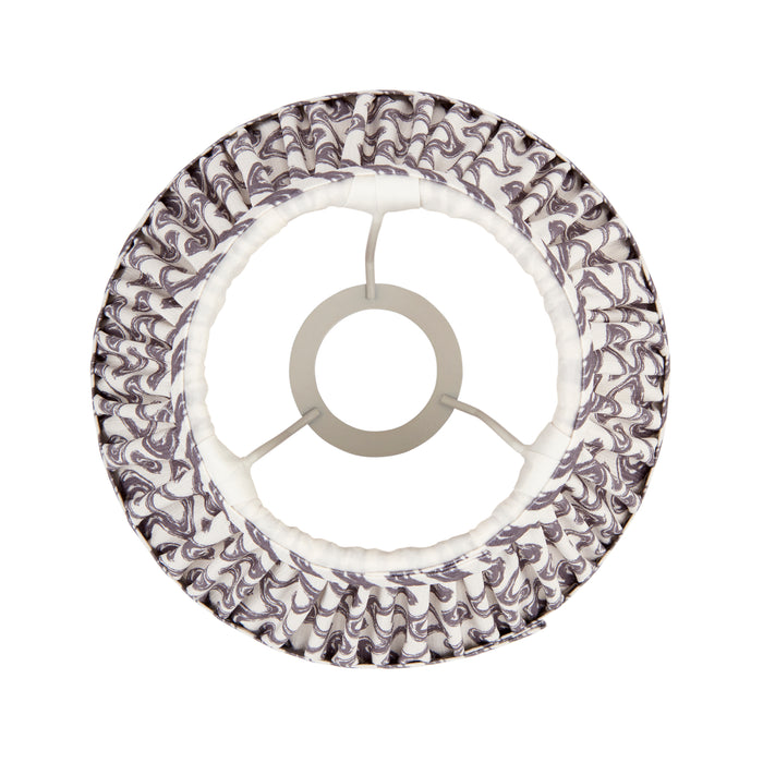 Endon 112925 Ripple 20cm Tapered Shade Pearl grey fabric 7W LED E14 or B22 (Required) - westbasedirect.com