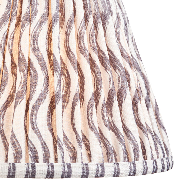 Endon 112926 Ripple 25cm Tapered Shade Pearl grey fabric 10W LED E27 or B22 (Required) - westbasedirect.com