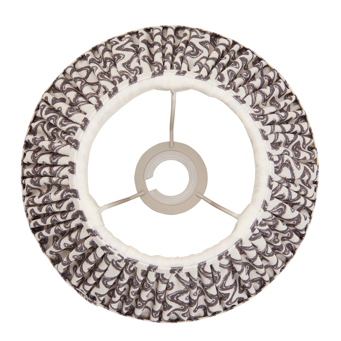 Endon 112926 Ripple 25cm Tapered Shade Pearl grey fabric 10W LED E27 or B22 (Required) - westbasedirect.com