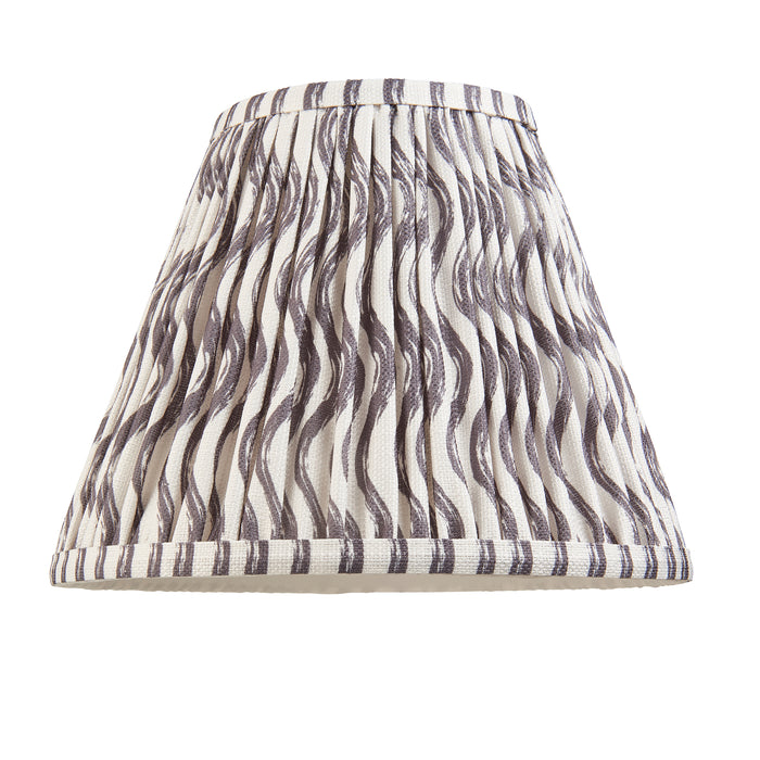 Endon 112926 Ripple 25cm Tapered Shade Pearl grey fabric 10W LED E27 or B22 (Required) - westbasedirect.com