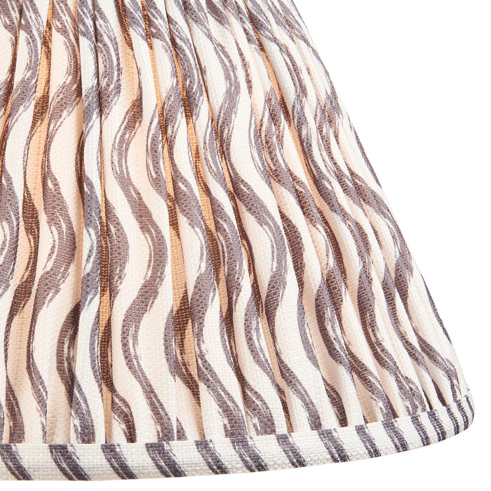 Endon 112927 Ripple 30cm Tapered Shade Pearl grey fabric 10W LED E27 or B22 (Required) - westbasedirect.com