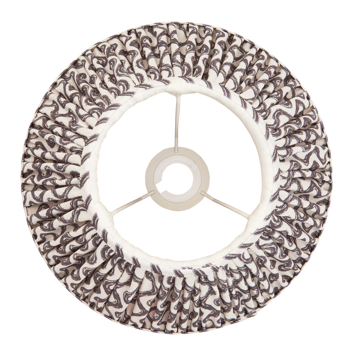 Endon 112927 Ripple 30cm Tapered Shade Pearl grey fabric 10W LED E27 or B22 (Required) - westbasedirect.com