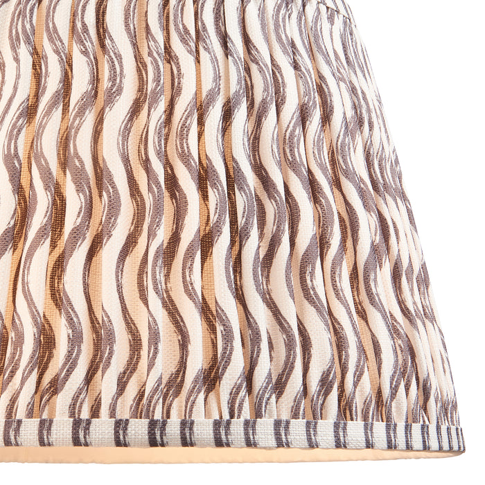 Endon 112928 Ripple 35cm Tapered Shade Pearl grey fabric 10W LED E27 or B22 (Required) - westbasedirect.com