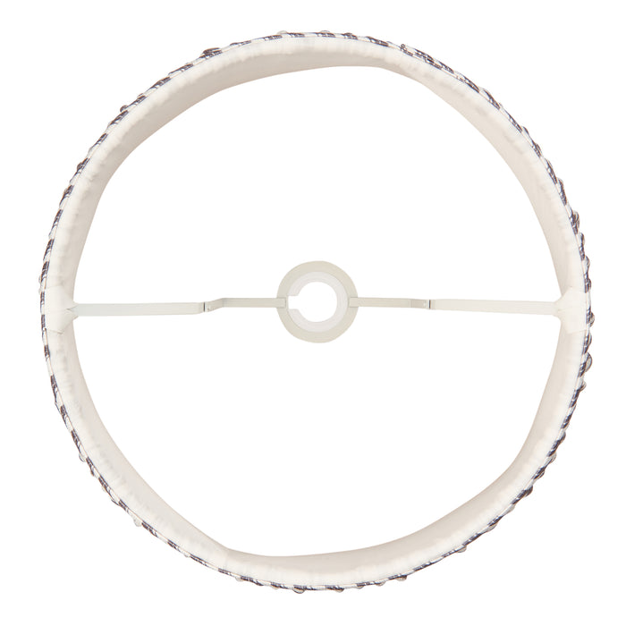 Endon 112928 Ripple 35cm Tapered Shade Pearl grey fabric 10W LED E27 or B22 (Required) - westbasedirect.com