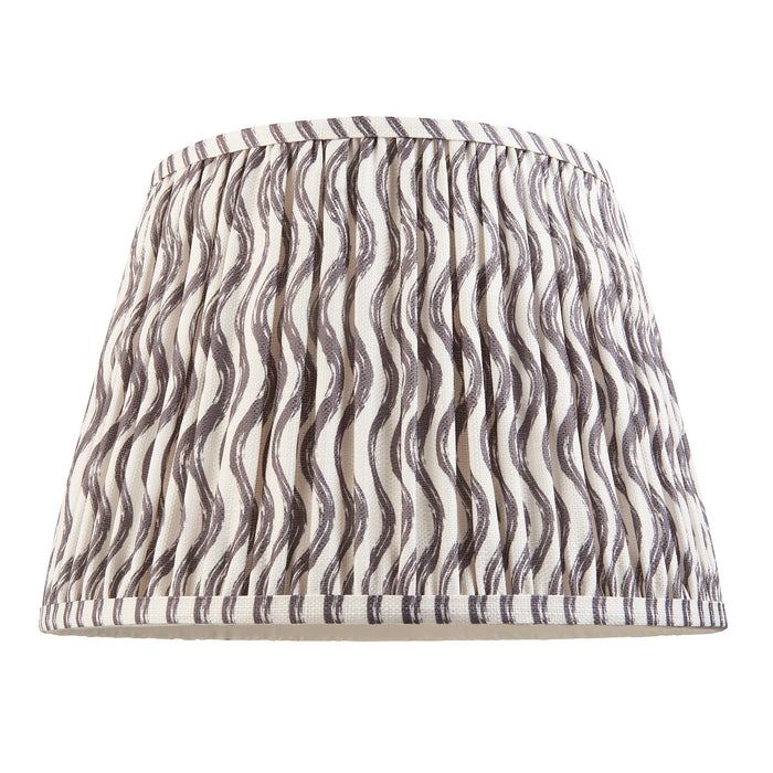 Endon 112928 Ripple 35cm Tapered Shade Pearl grey fabric 10W LED E27 or B22 (Required) - westbasedirect.com