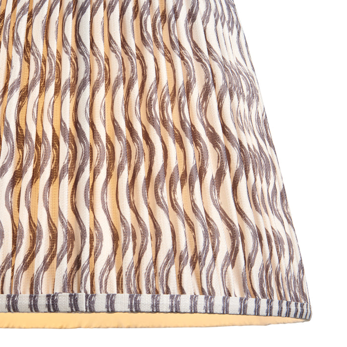 Endon 112929 Ripple 40cm Tapered Shade Pearl grey fabric 10W LED E27 or B22 (Required) - westbasedirect.com