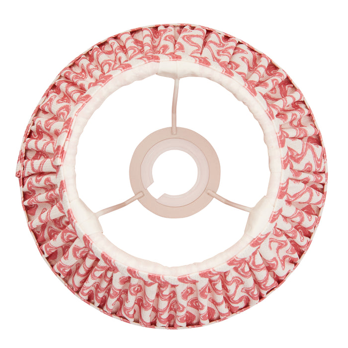 Endon 113057 Ripple 20cm Tapered Shade Coral pink fabric 7W LED E14 or B22 (Required) - westbasedirect.com
