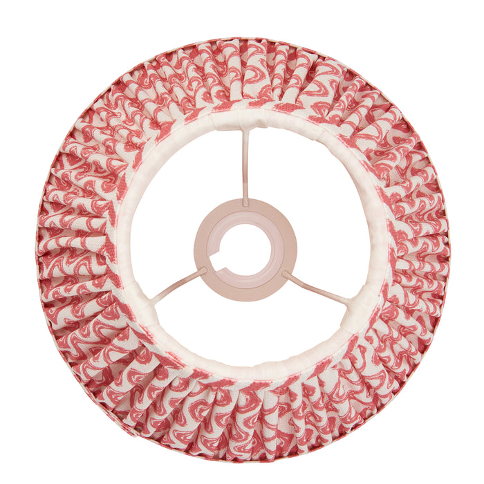 Endon 113058 Ripple 25cm Tapered Shade Coral pink fabric 10W LED E27 or B22 (Required) - westbasedirect.com