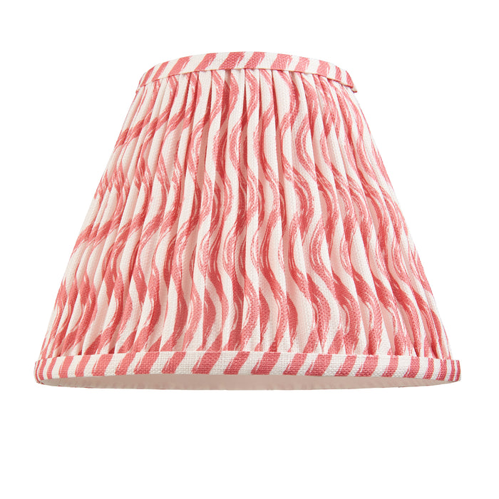 Endon 113058 Ripple 25cm Tapered Shade Coral pink fabric 10W LED E27 or B22 (Required) - westbasedirect.com