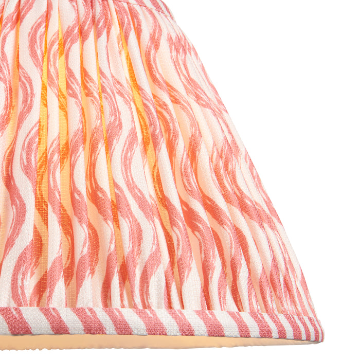 Endon 113059 Ripple 30cm Tapered Shade Coral pink fabric 10W LED E27 or B22 (Required) - westbasedirect.com
