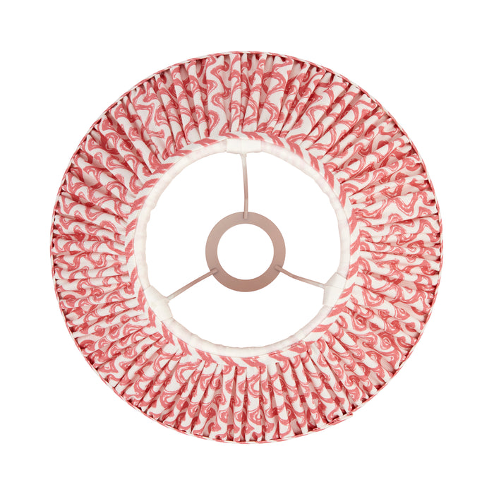 Endon 113059 Ripple 30cm Tapered Shade Coral pink fabric 10W LED E27 or B22 (Required) - westbasedirect.com