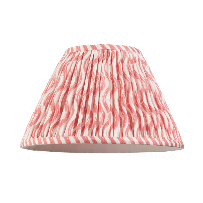 Endon 113059 Ripple 30cm Tapered Shade Coral pink fabric 10W LED E27 or B22 (Required) - westbasedirect.com