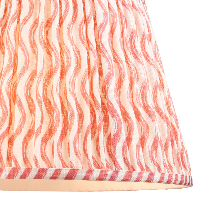 Endon 113060 Ripple 35cm Tapered Shade Coral pink fabric 10W LED E27 or B22 (Required) - westbasedirect.com