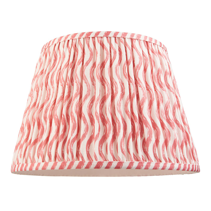 Endon 113060 Ripple 35cm Tapered Shade Coral pink fabric 10W LED E27 or B22 (Required) - westbasedirect.com