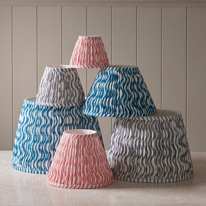 Endon 113060 Ripple 35cm Tapered Shade Coral pink fabric 10W LED E27 or B22 (Required) - westbasedirect.com