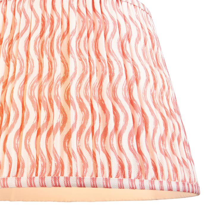 Endon 113061 Ripple 40cm Tapered Shade Coral pink fabric 10W LED E27 or B22 (Required) - westbasedirect.com
