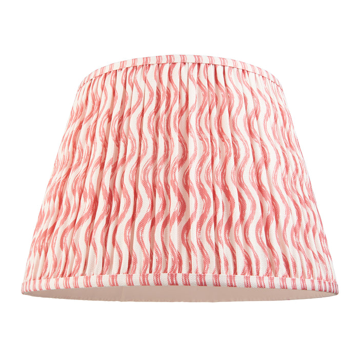 Endon 113061 Ripple 40cm Tapered Shade Coral pink fabric 10W LED E27 or B22 (Required) - westbasedirect.com