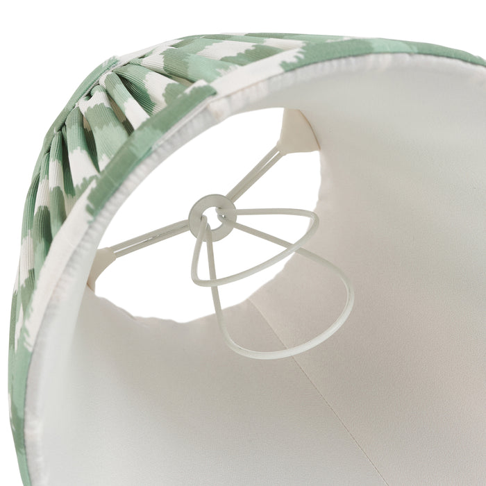Endon 113064 Zigzag 16cm Tapered Shade Cotswold green fabric 7W LED E14 or B22 (Required) - westbasedirect.com