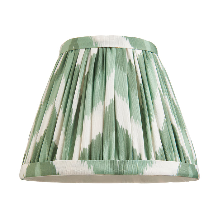 Endon 113064 Zigzag 16cm Tapered Shade Cotswold green fabric 7W LED E14 or B22 (Required) - westbasedirect.com