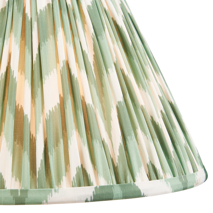 Endon 113067 Zigzag 30cm Tapered Shade Cotswold green fabric 10W LED E27 or B22 (Required) - westbasedirect.com