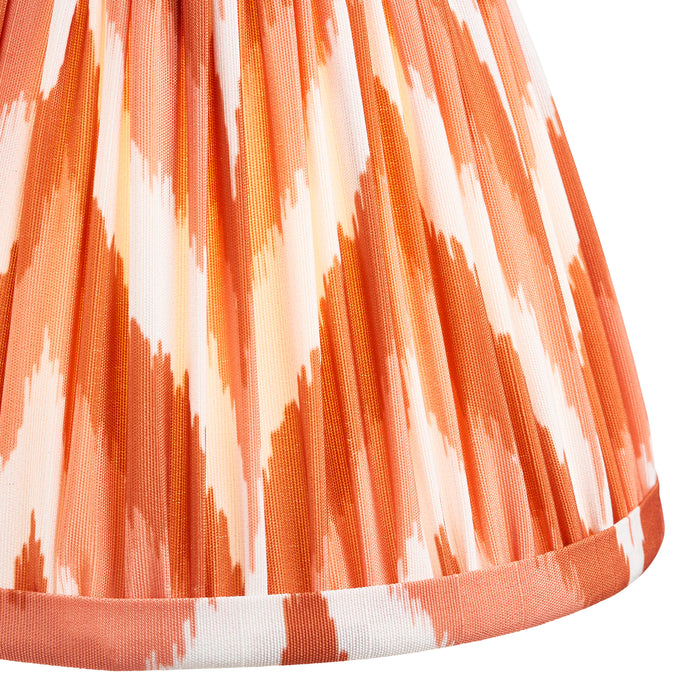 Endon 113070 Zigzag 16cm Tapered Shade Apricot orange fabric 7W LED E14 or B22 (Required) - westbasedirect.com