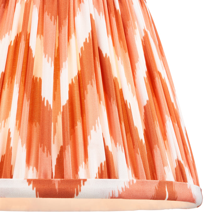 Endon 113071 Zigzag 20cm Tapered Shade Apricot orange fabric 7W LED E14 or B22 (Required) - westbasedirect.com