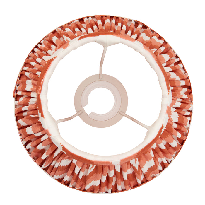 Endon 113071 Zigzag 20cm Tapered Shade Apricot orange fabric 7W LED E14 or B22 (Required) - westbasedirect.com