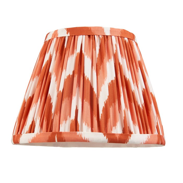 Endon 113071 Zigzag 20cm Tapered Shade Apricot orange fabric 7W LED E14 or B22 (Required) - westbasedirect.com