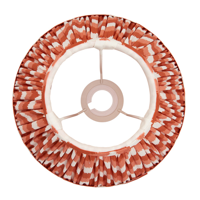 Endon 113072 Zigzag 25cm Tapered Shade Apricot orange fabric 10W LED E27 or B22 (Required) - westbasedirect.com